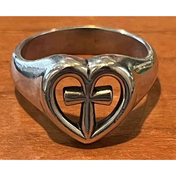 James Avery Retired Silver Eternal Love Ring Size 7 - Picture 1 of 2